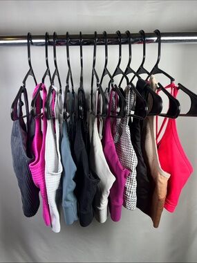Bundle of 11 Mixed Ribbed & Seamless Sports Bras - Assorted Brands Size Medium
